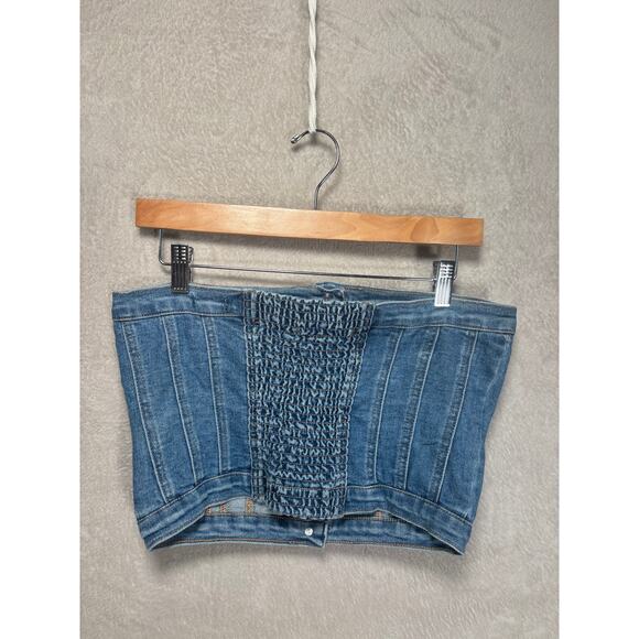 Rue‎ 21 Denim Tube Top Womens Size Small - Picture 2 of 5